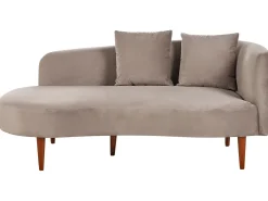 Chaise longue versione destra CHAUMONT Velluto Tortora