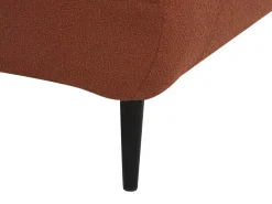Chaise longue versione destra CHEVANNES Bouclé Rosso scuro