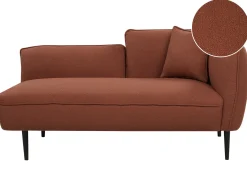 Chaise longue versione destra CHEVANNES Bouclé Rosso scuro