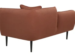 Chaise longue versione destra CHEVANNES Bouclé Rosso scuro