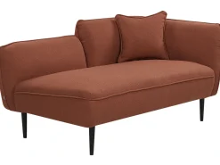 Chaise longue versione destra CHEVANNES Bouclé Rosso scuro