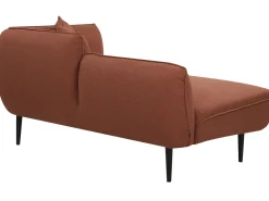 Chaise longue versione destra CHEVANNES Bouclé Rosso scuro