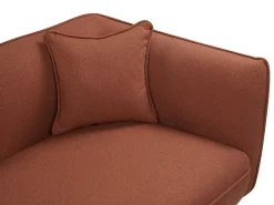Chaise longue versione destra CHEVANNES Bouclé Rosso scuro