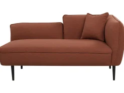 Chaise longue versione destra CHEVANNES Bouclé Rosso scuro
