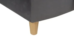 Chaise longue versione destra MERI Velluto Grigio scuro con contenitore