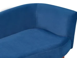 Chaise longue versione destra CHAUMONT Velluto Blu marino