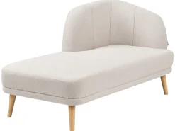 Chaise longue versione destra TANLAY Tessuto Beige chiaro