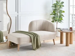 Chaise longue versione destra TANLAY Tessuto Beige chiaro