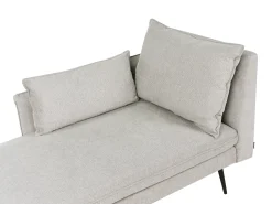 Chaise longue versione destra YERRES Tessuto Grigio