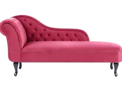 Chaise longue versione sinistra NIMES Velluto Bordeaux