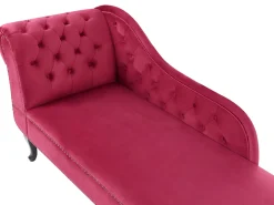 Chaise longue versione sinistra NIMES Velluto Bordeaux