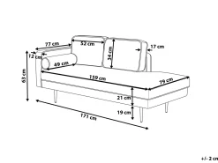 Chaise longue versione sinistra MIRAMAS Velluto Verde smeraldo