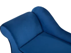 Chaise longue versione sinistra BIARRITZ Velluto Blu marino