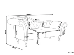 Chaise longue versione sinistra LATTES Velluto Rosa