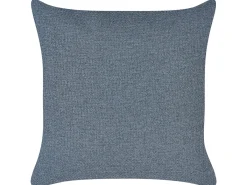 Chaise longue versione sinistra MERI Lino sintetico Blu scuro con contenitore