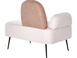 Chaise longue versione sinistra ARCEY Tessuto Marrone
