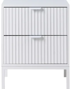 Comodino 2 cassetti ADELAIDE Bianco