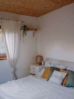 Comodino 2 cassetti ALABAMA Bianco