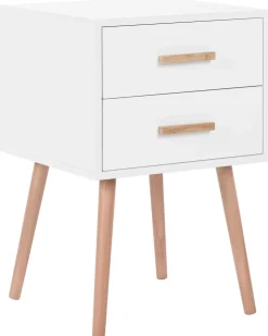 Comodino 2 cassetti ALABAMA Bianco