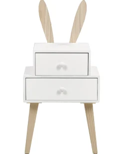 Comodino 2 cassetti BANKS Bianco