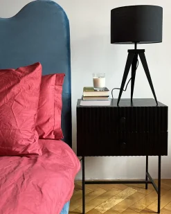 Comodino 2 cassetti COVENTRY Nero