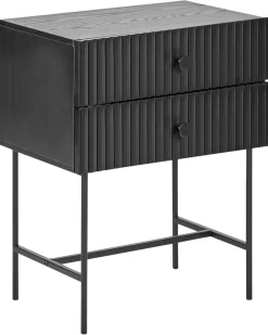 Comodino 2 cassetti COVENTRY Nero