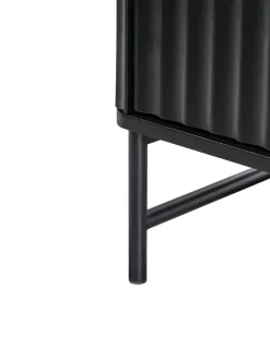 Comodino 2 cassetti GLASTONBURY Nero