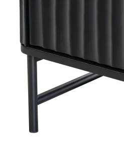Comodino 2 cassetti GLASTONBURY Marmo/Nero