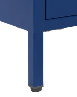 Comodino 2 cassetti KYLEA Metallo Blu marino