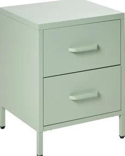 Comodino 2 cassetti MALAVI Metallo Verde menta