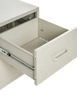 Comodino 2 cassetti MALAVI Metallo Beige