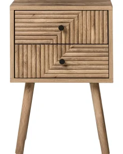 Comodino 2 cassetti RONGE Marrone chiaro