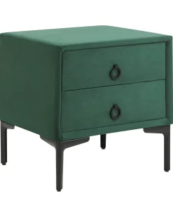 Comodino 2 cassetti SEZANNE Velluto Verde scuro