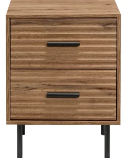 Comodino 2 cassetti WALGETT Marrone chiaro