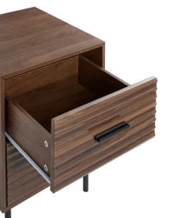 Comodino 2 cassetti WALGETT Marrone scuro