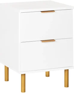 Comodino 2 cassetti WALPOLE Bianco