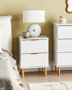 Comodino 2 cassetti WALPOLE Bianco