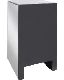 Comodino 3 cassetto LORAY Vetro Argento specchiato