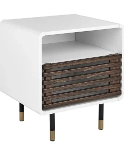 Comodino 1 cassetto RIFLE Bianco
