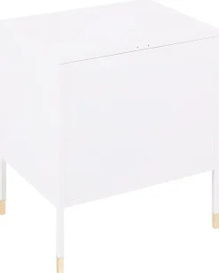 Comodino OSSETT Metallo Bianco