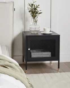Comodino OSSETT Metallo Nero