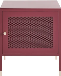 Comodino OSSETT Metallo Rosso scuro