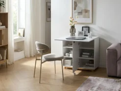 Consolle salvaspazio con tavolo a scomparsa FLOMOT Bianco 80 cm 40/80 cm Pieghevole