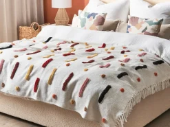 Coperta ALAPPUZHA Cotone 130 x 180 cm Bianco