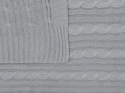 Coperta ANAMUR Cotone 110 x 180 cm Grigio chiaro
