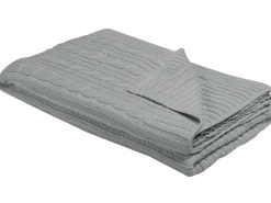 Coperta ANAMUR Cotone 110 x 180 cm Grigio chiaro