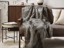 Coperta ASDAD Tessuto 180 x 220 cm Marrone