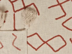 Coperta BHIWANI Cotone 130 x 180 cm Beige