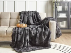 Coperta CHACK Cotone 220 x 240 cm Grigio scuro