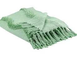 Coperta KHARI Cotone 125 x 150 cm Verde chiaro